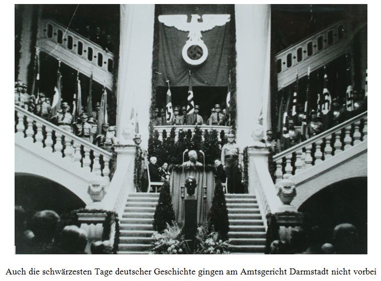 Nazi-Kundgebung im Darmstdter Amtsgericht